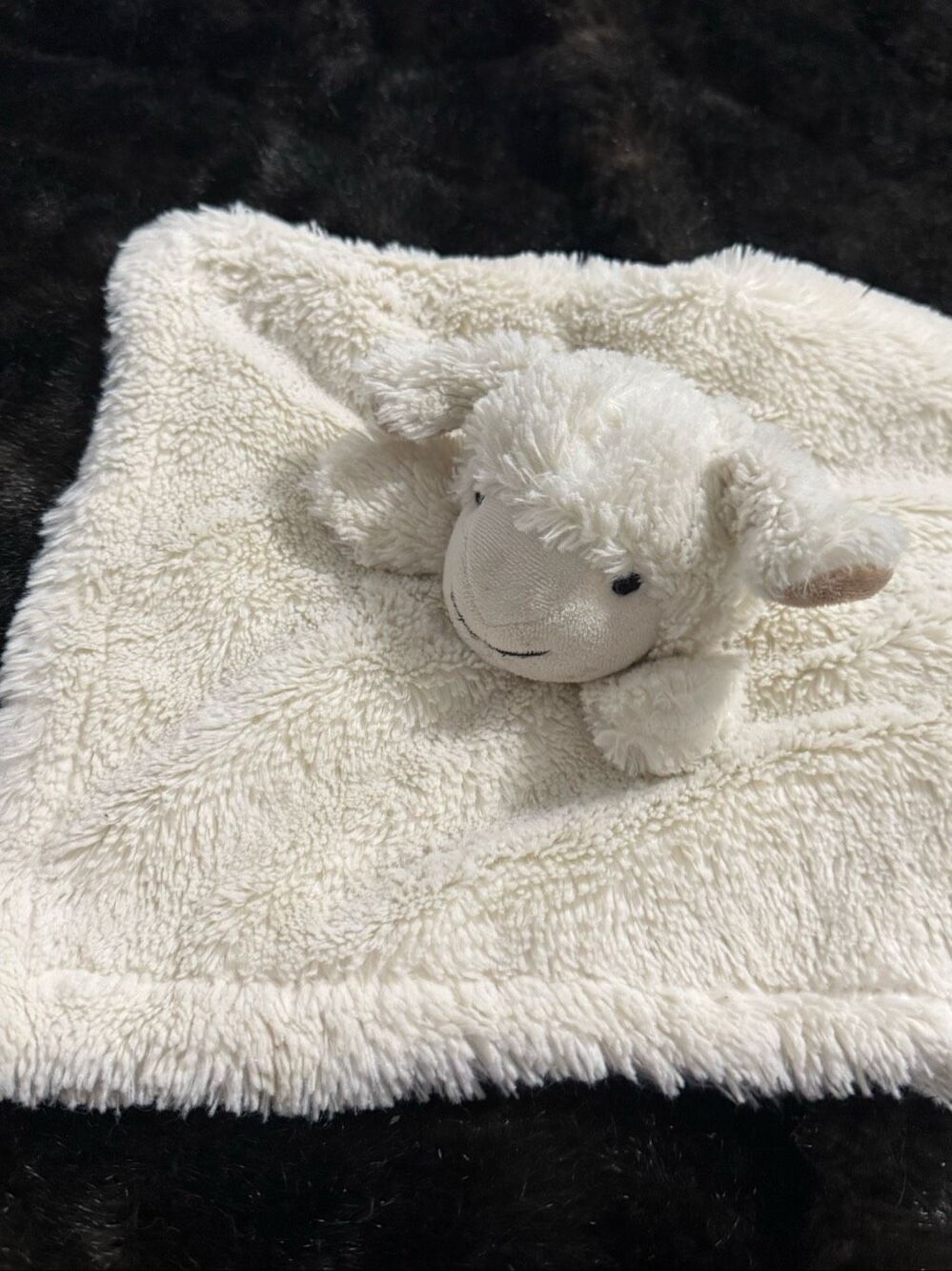Kidsline Baby White Lamb Security Blanket Stuffed Animal Plush Soft Lovey